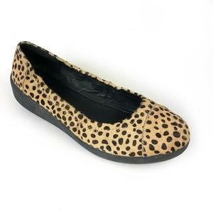 FitFlop F Pop Ballerina Flat Calf Hair Leopard 8